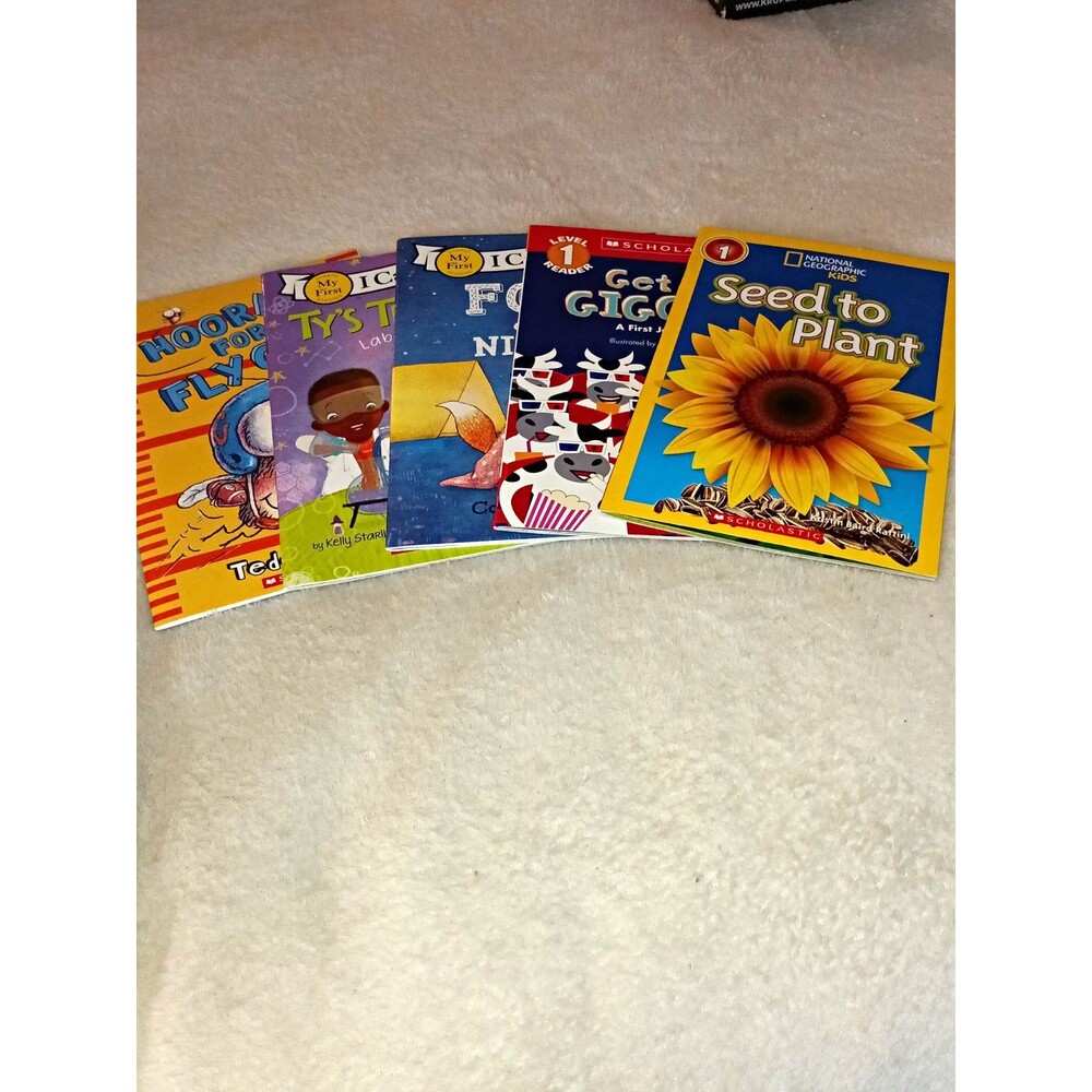 Scholastic I Can Read Lot of 5 Level 1 Illustrated PB Ages 4-8 Fly Guy + More